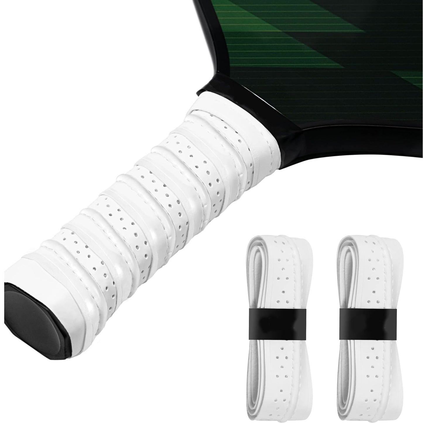 Pickleball Paddle Grip Tape with Ribbed Grip – Sweat-Absorbing, Non-Slip Overgrip for Comfortable Handle Wraps